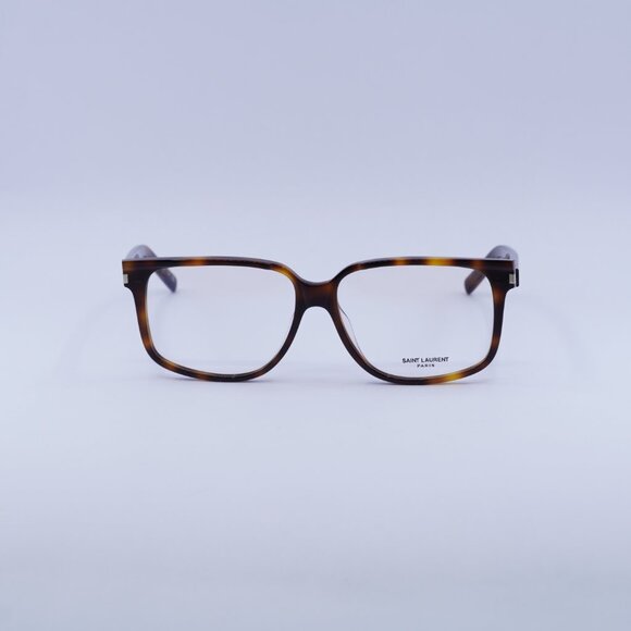 Saint Laurent SL599OPT 002 Eyeglasses Dark Havana 58mm Square Frame - Picture 6 of 11